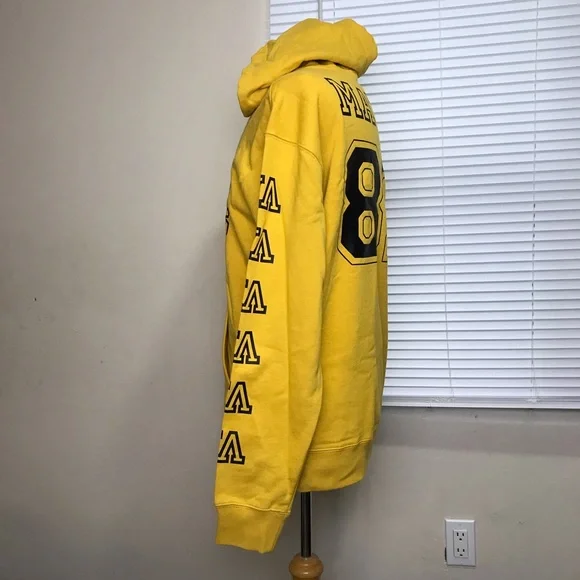 RVCA Matty Hoodie Men’s Size M Color Yelow Kangaroo Pocket Pullover 100% Cotton - Picture 13 of 14